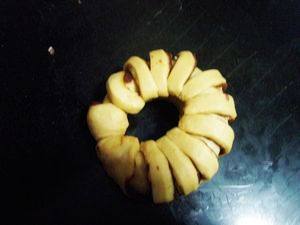 Red Bean Peanut Bread Ring (Cold Fermentation Method with Pre-ferment) - Sweet Bread Series Making Steps