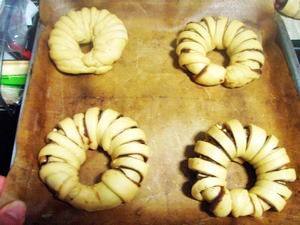 Red Bean Peanut Bread Ring (Cold Fermentation Method with Pre-ferment) - Sweet Bread Series Making Steps