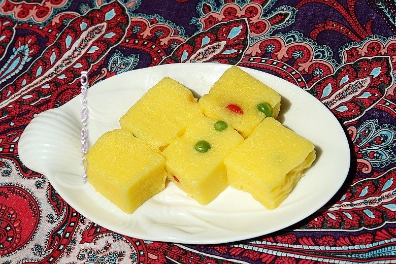 Cornmeal Pudding with Milk Jelly