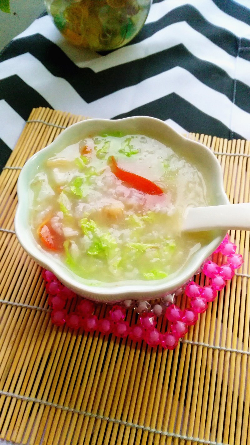 Bok Choy, Tomato and Dried Scallop Congee