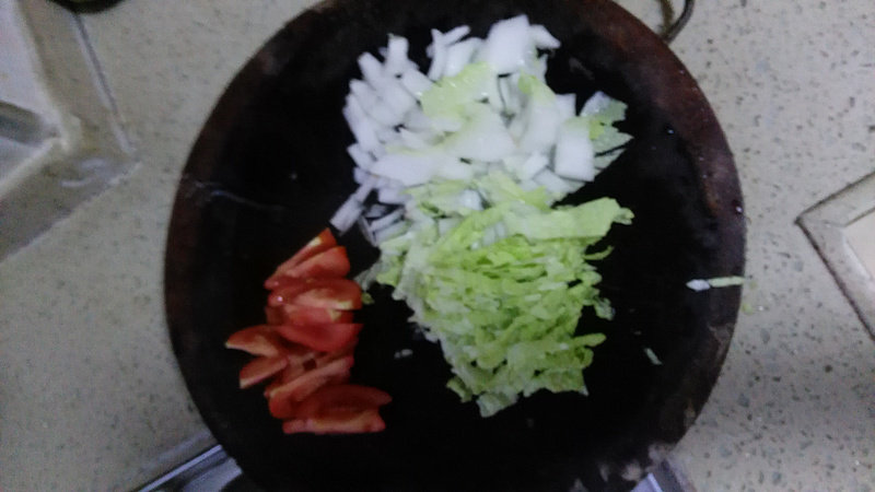 Steps for Cooking Bok Choy, Tomato and Dried Scallop Congee