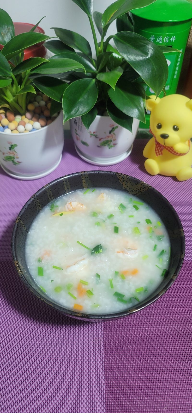 Steps to Make Pea Carrot Shrimp Congee