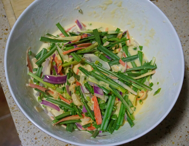 Steps for making Korean Pine Nut Shrimp Pancake