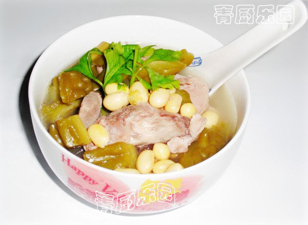 Soybean Bitter Melon Pork Rib Soup - Refreshing Soup for Summer Heat