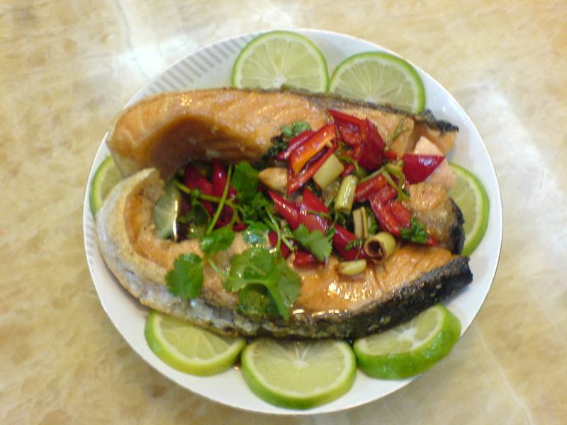 Thai-style Salmon Cooking Steps