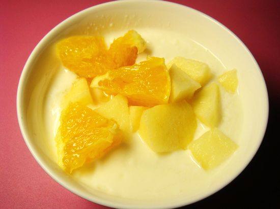 Orange Apple Yogurt Making Steps