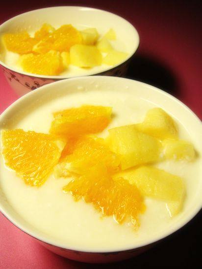 Orange Apple Yogurt Making Steps