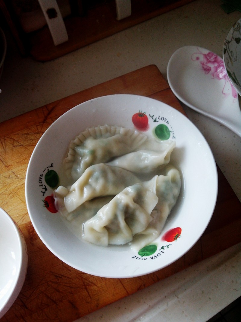 Leek and Pork Dumplings with Egg