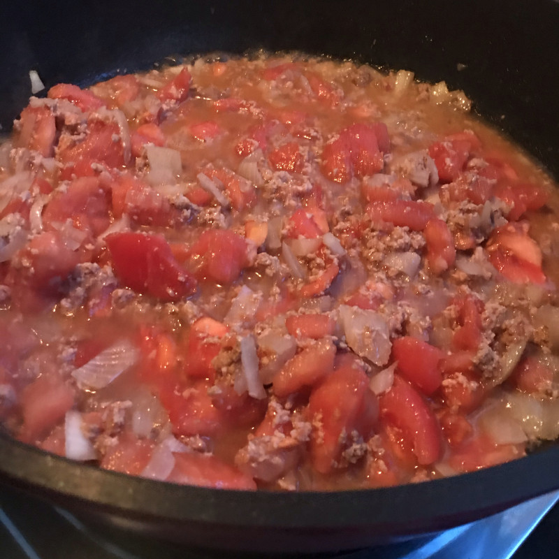 Steps for making Beef Tomato Pasta Salad