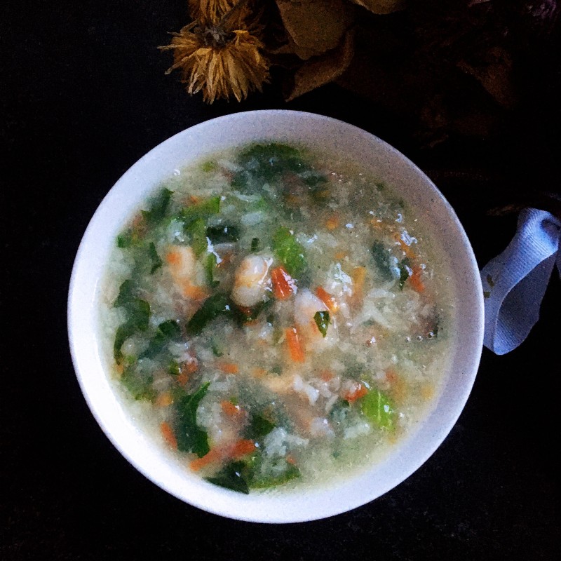 Steps for Cooking Shrimp and Vegetable Congee