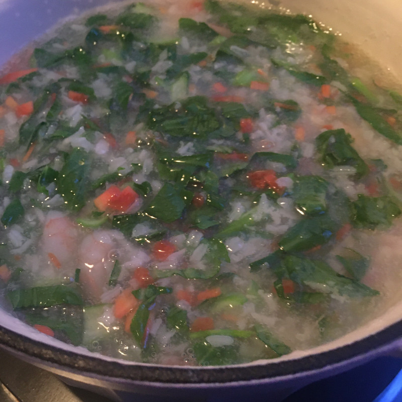 Steps for Cooking Shrimp and Vegetable Congee