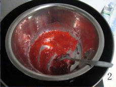 Cherry Mousse Making Steps