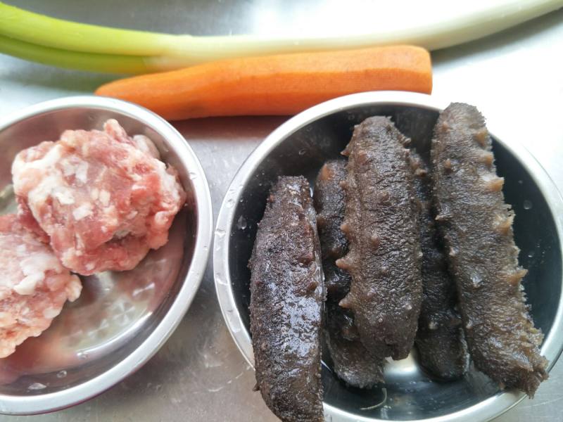 Steps for cooking Minced Meat and Sea Cucumber