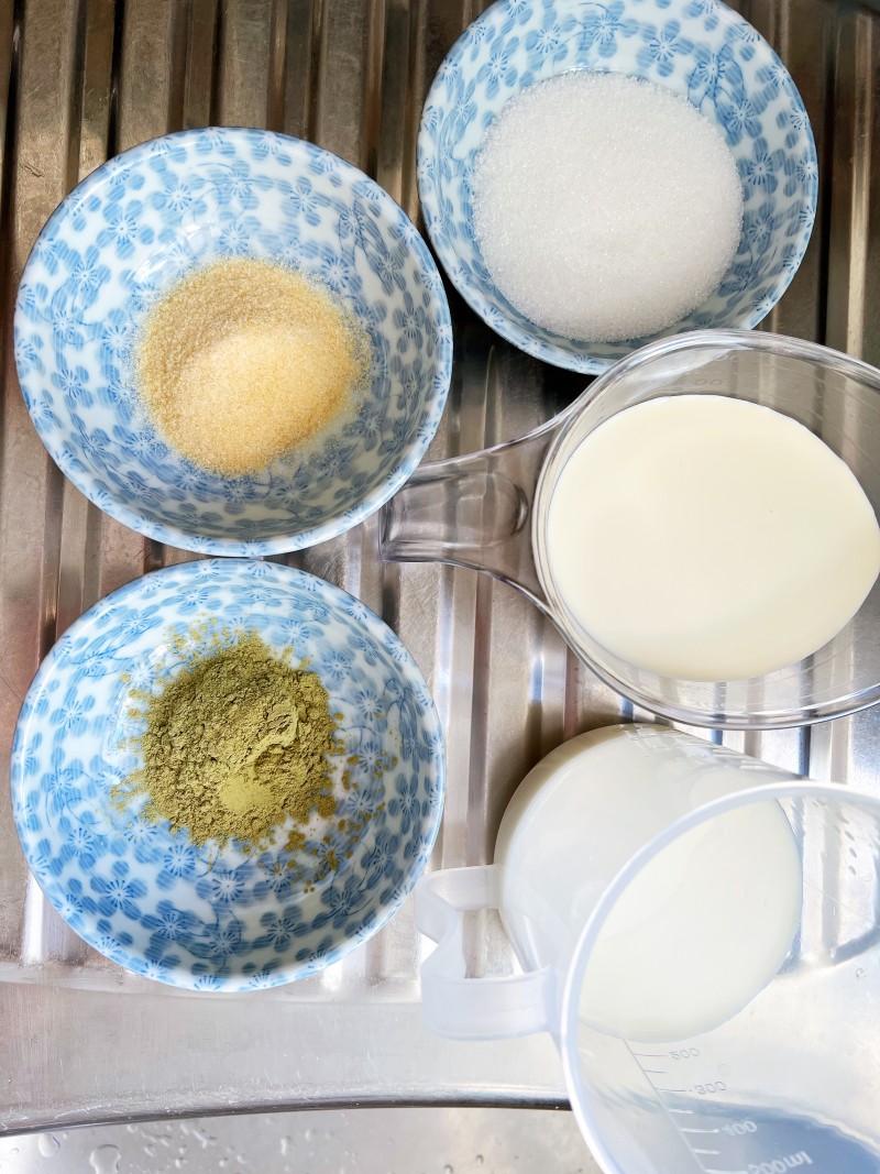 Steps to Make Green Tea Milk Pudding