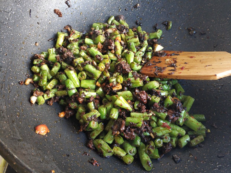 Mei Cai Rou Mo Wu Jin Dou Cooking Steps