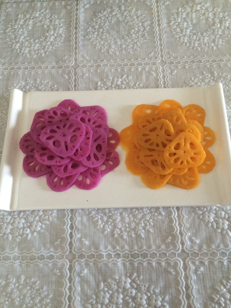 Steps for Making Lotus Root Chips with Osmanthus and Fruit Jelly