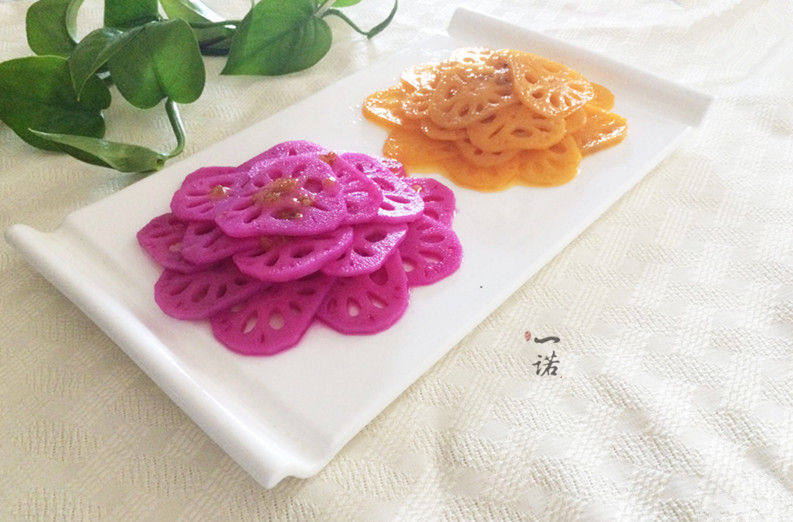 Lotus Root Chips with Osmanthus and Fruit Jelly