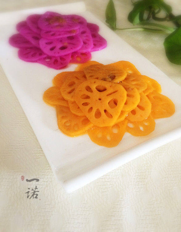 Lotus Root Chips with Osmanthus and Fruit Jelly