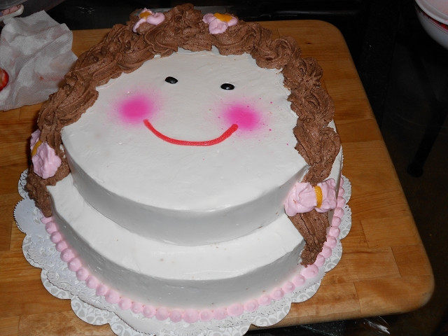 Little Girl Cake Making Steps