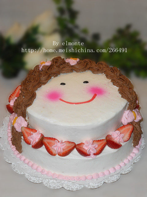 Little Girl Cake Making Steps