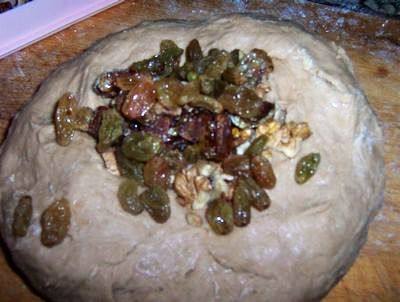 Steps for making Christmas Stollen Bread