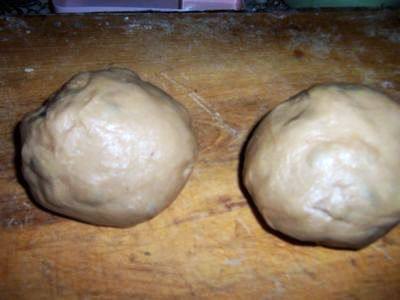 Steps for making Christmas Stollen Bread