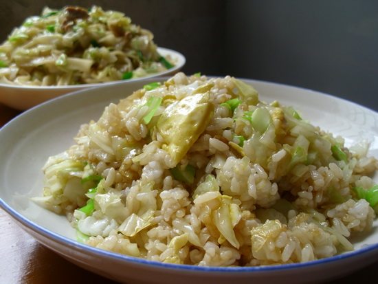 Cabbage and Egg Fried Rice