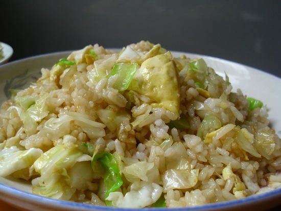 Cabbage and Egg Fried Rice