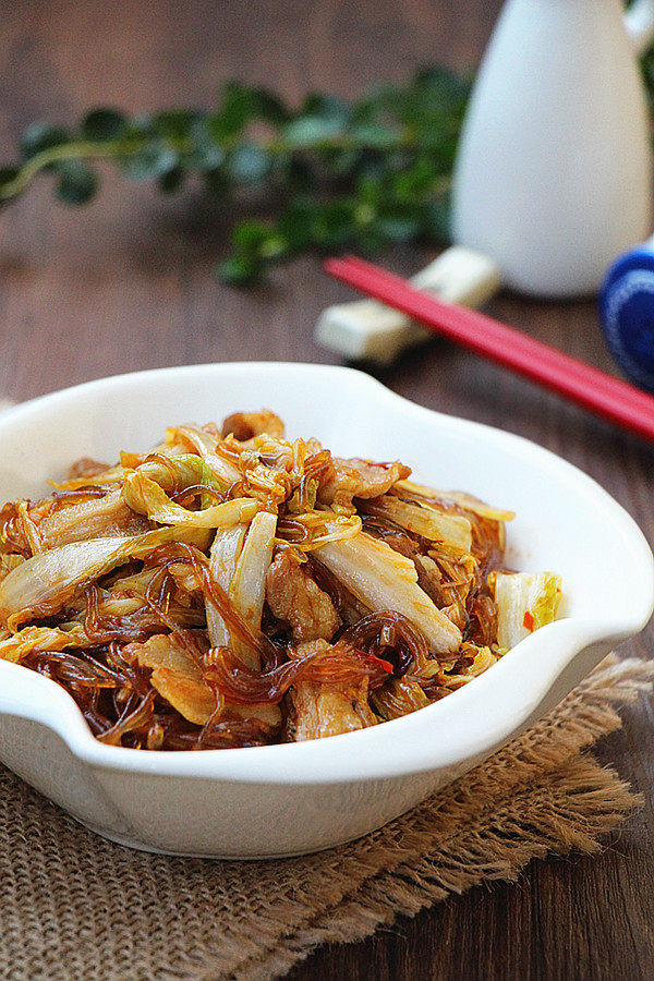 Steps for Stir-fried Vermicelli with Baby Bok Choy