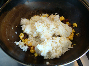 Steps for making Char Siu Egg Fried Rice