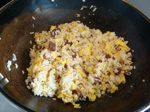 Steps for making Char Siu Egg Fried Rice