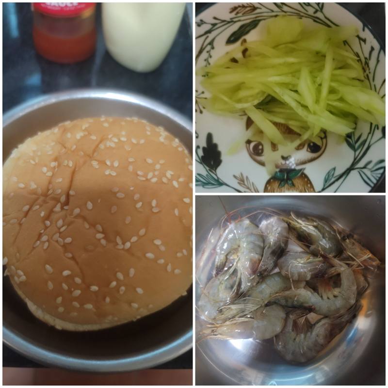 Steps for Making Shrimp Burger