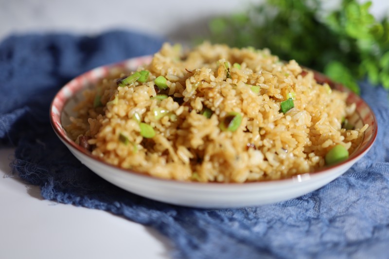 Steps for Making Char Siu and Garlic Chive Fried Rice