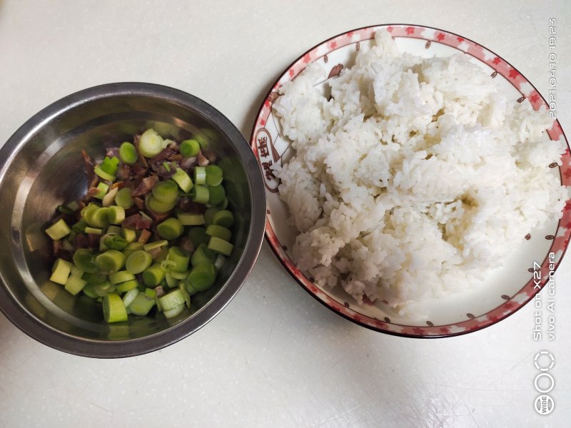 Steps for Making Char Siu and Garlic Chive Fried Rice