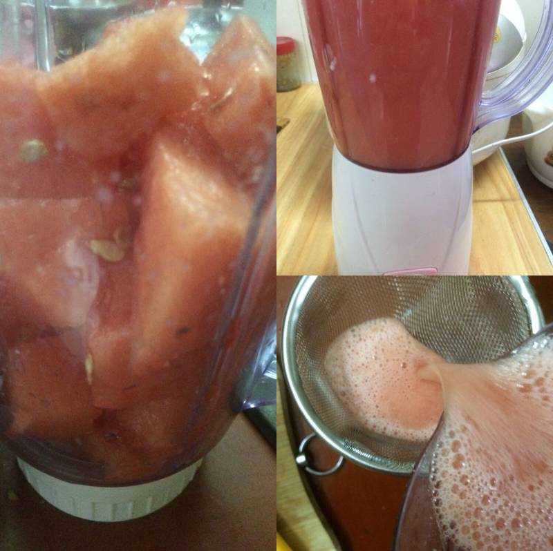 Steps for Making Watermelon Milk Cap