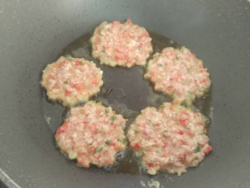 Steps to Make Red Pepper and Minced Pork Pancake