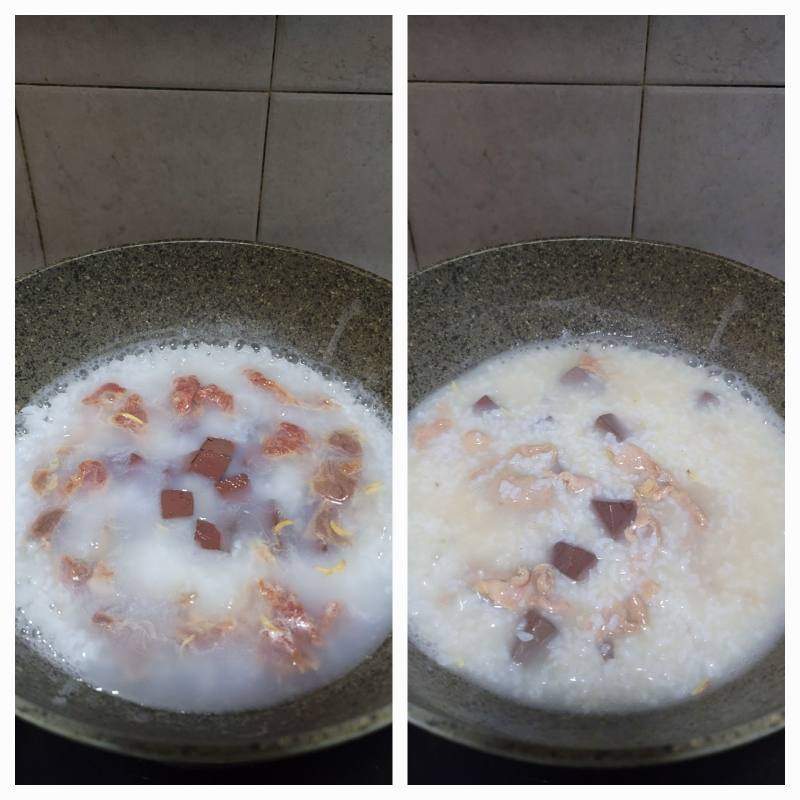 Steps to Cook Lettuce and Pork Congee