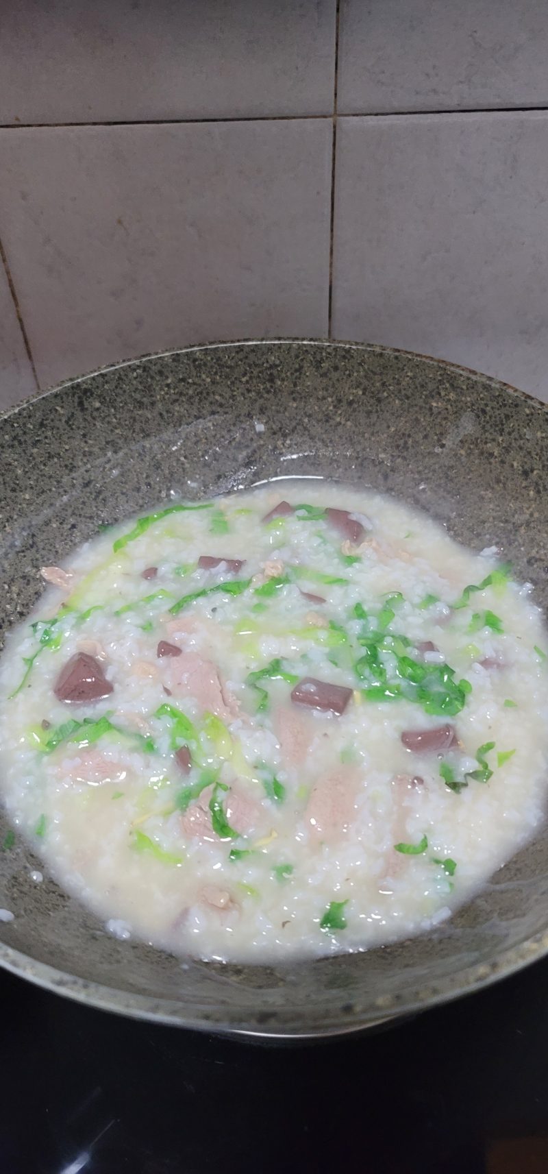 Steps to Cook Lettuce and Pork Congee