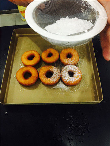 Chocolate Sugar Powder Donut Cooking Steps