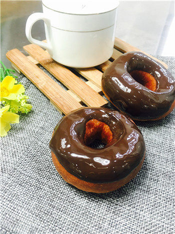 Chocolate Sugar Powder Donut Cooking Steps