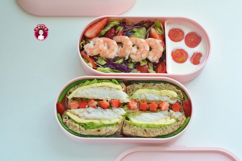 Cod Fish Toast Salad Lunch Box