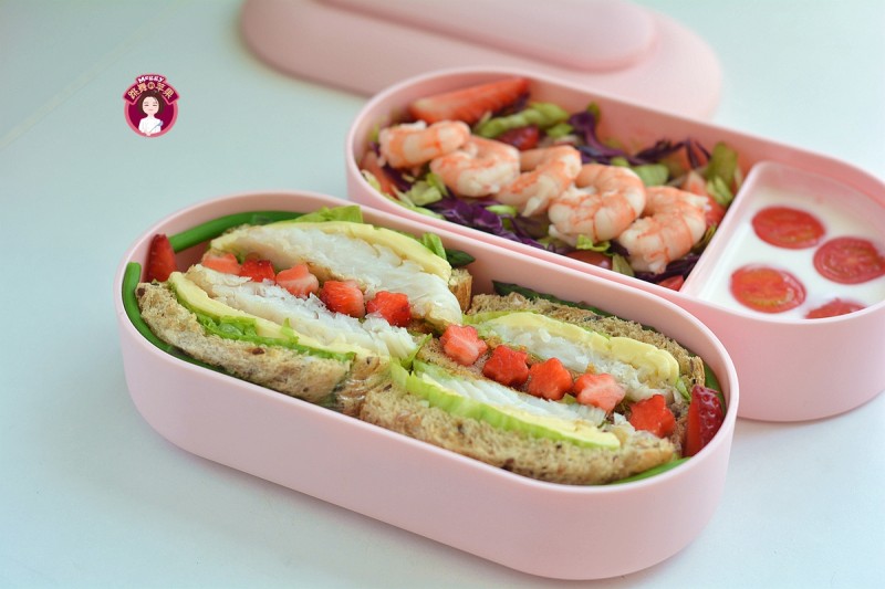 Cod Fish Toast Salad Lunch Box Cooking Steps