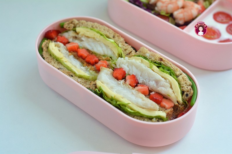 Cod Fish Toast Salad Lunch Box