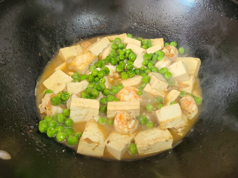 Steps to cook Shrimp and Tofu