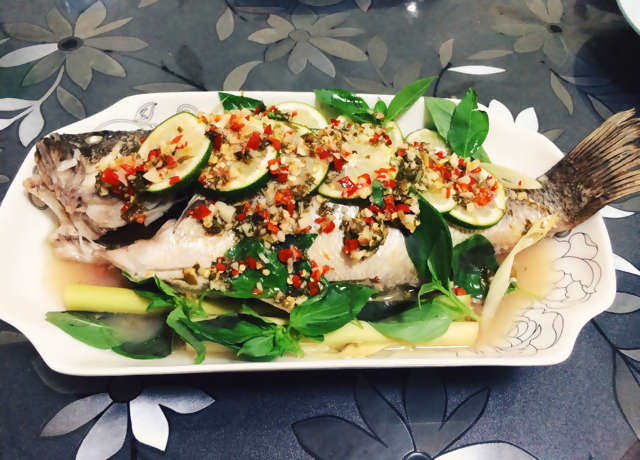 Thai Steamed Fish with Lime