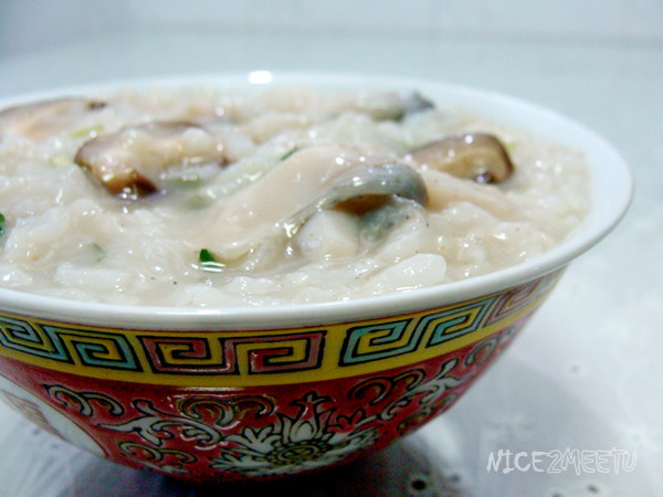 Shiitake Mushroom and Fish Congee