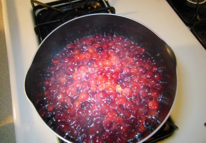 Cranberry Jam Making Steps