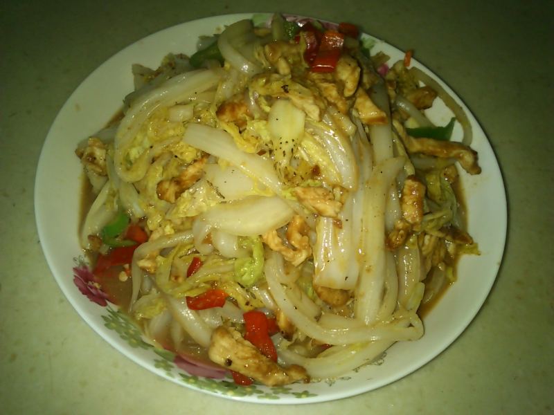 Black Pepper Chicken with Baby Bok Choy