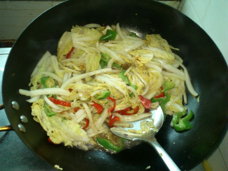 Steps to Cook Black Pepper Chicken with Baby Bok Choy