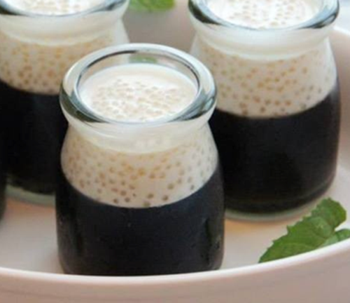 Grass Jelly and Sago Pearl Dessert